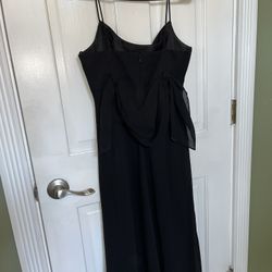 Black slip dress evening gown