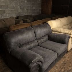 Grey Loveseat Couch “WE DELIVER”