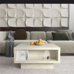 Caomhan Pedestal Coffee Table with Storage    60 $110