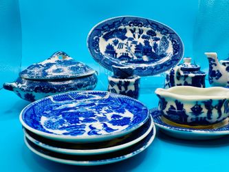 Blue Willow Ceramic Dinnerware Collection