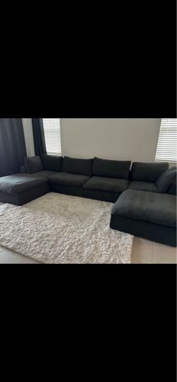Black sectional couch