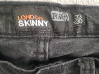 Men's Black Skinny Jeans,  Size 32_30