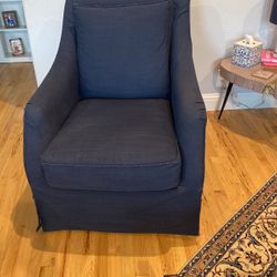 Navy swivel rocking chair