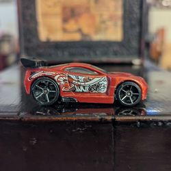 Hot Wheels Mattel Power Rage Dark Red Die Cast Toy Car Collectible Stunt Team 