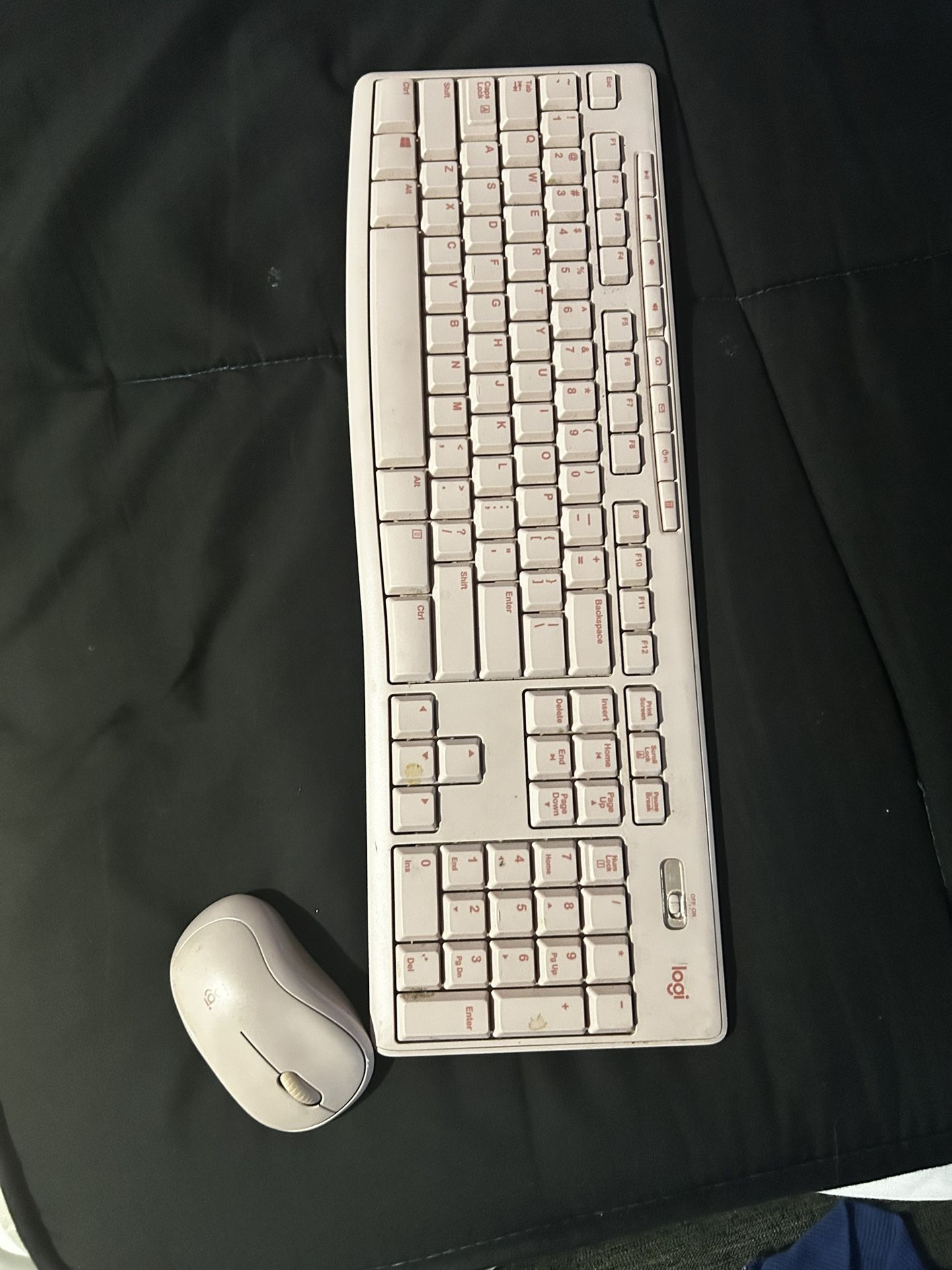 Logitech Pink mouse And Keyboard