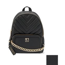 THE VICTORIA'S SECRET SMALL BACKPACK SIGNATURE (BLACK) BACKPACK NWT/NIP  RETAIL $78.00