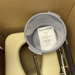 Medical toilet chair for people with special needs or the elderly.