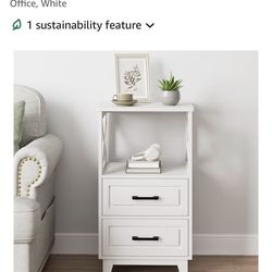 White Night Stand Table Set Of 2 *Unopened* 