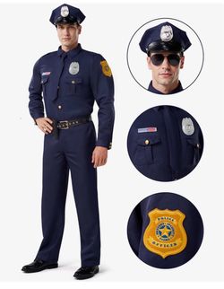 Men's Police Officer Halloween Costume Set