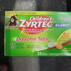 Zyrtec Allergy Childrens Disolve Tabs