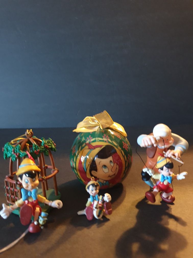 Disney Pinocchio christmas ornament bundle