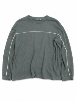 Hollister Olive Green Long Sleeve T-Shirt XL Fits Large Y2K Contrast Piping