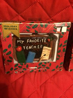 My favorite teacher 3 ornament holiday wishes $8.00 each