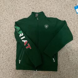 Green Ariat Jacket Mexican Flag On Back