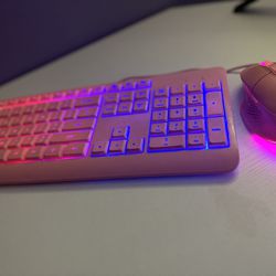 wired mouse and keyboard pink usb 