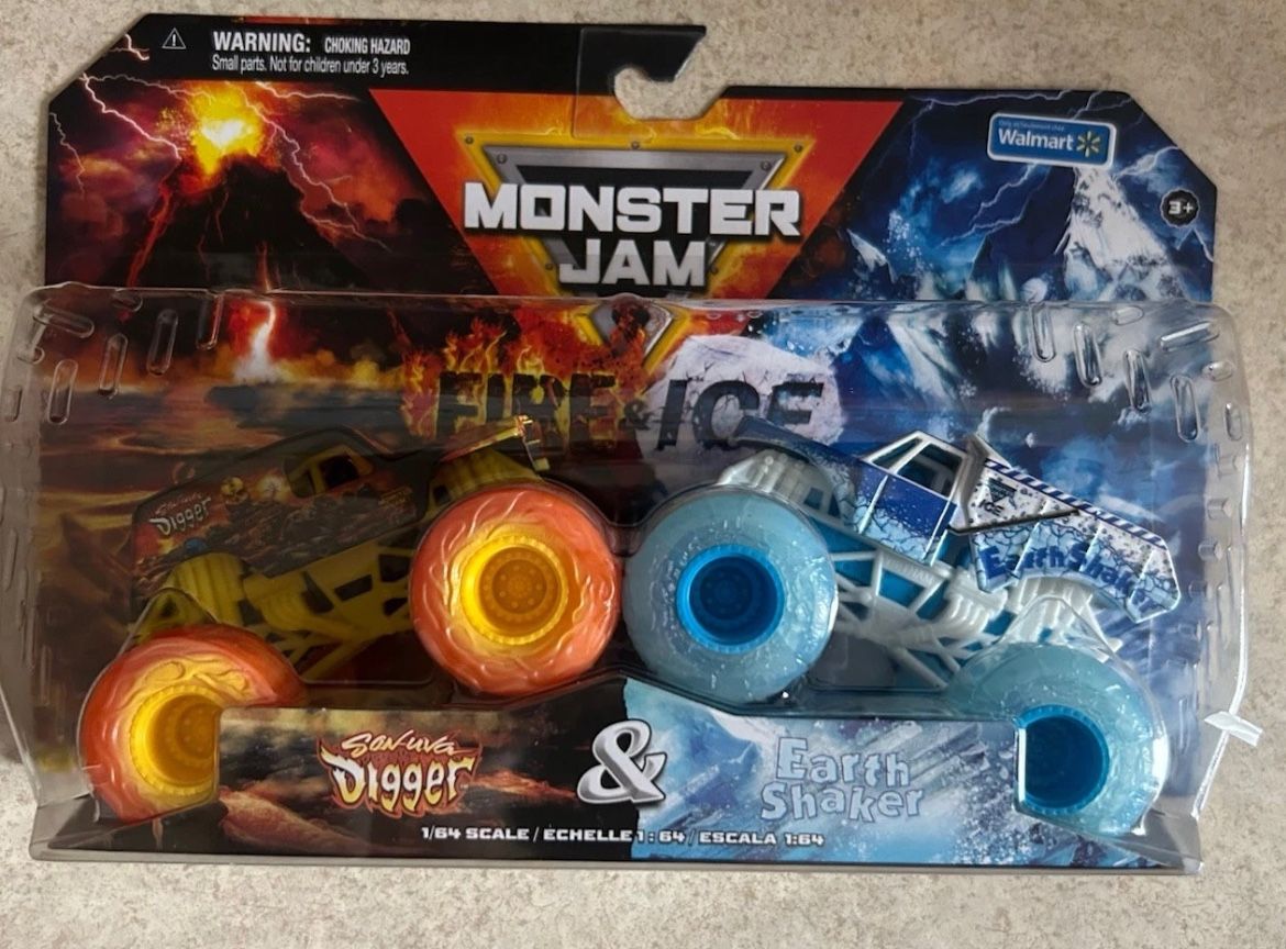 Monster Jam Fire & Ice Duos VS Series assorted lot 1:64 Walmart exclusive