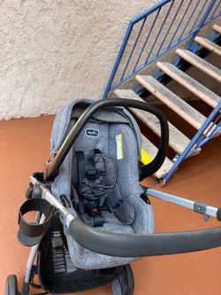 Single  EvenFlo baby stroller & car seat