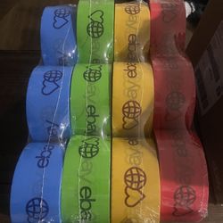 New 24 Rolls Packaging Tape  Red, Blue, Green, and Yellow eBay Sealed