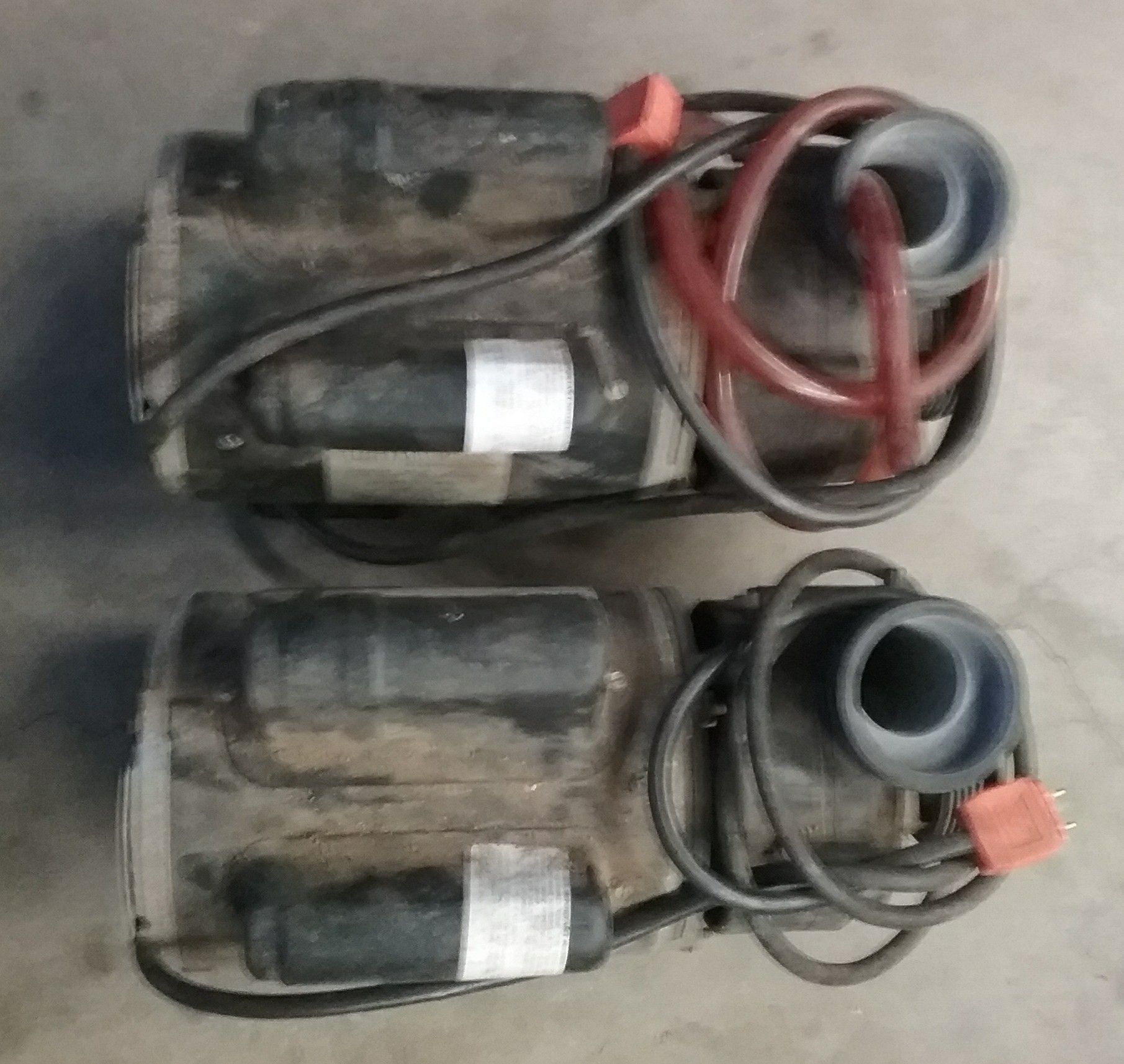 Jacuzzi hot tub pumps removed from working unit
