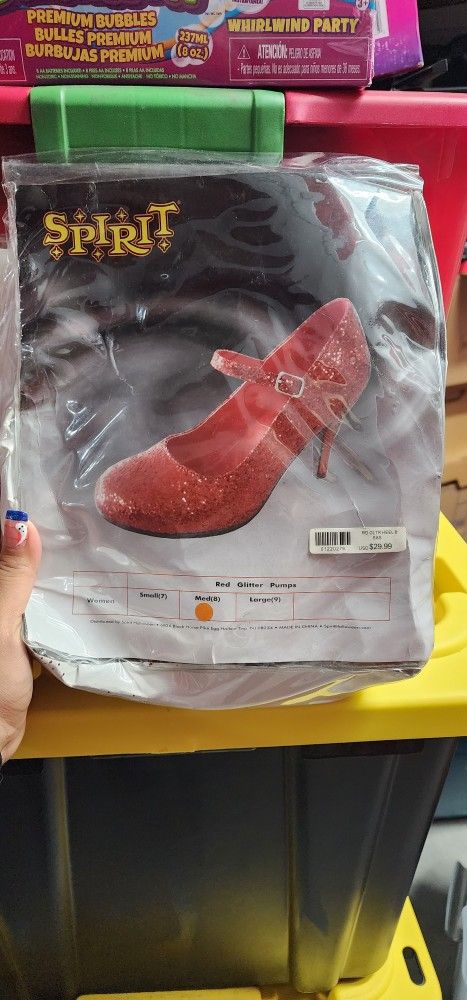 Halloween Spirit Sparkly Red Heels BNIB