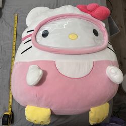 NWT Squishmallow Extra Large  Sanrio Hello Kitty 20" Scuba W/Mask Plush
