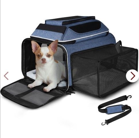 Petskd Top and Side Expandable Pet Carrier