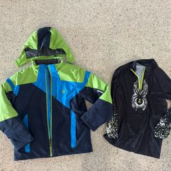 Spyder ski Jacket And Matching Midlayer 