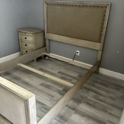 Queen Size Bed frame With 2 Night Stands
