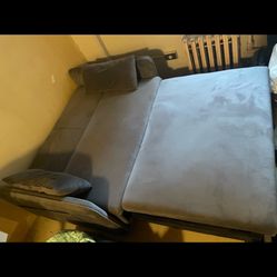Small Grey Fold Out Couch 