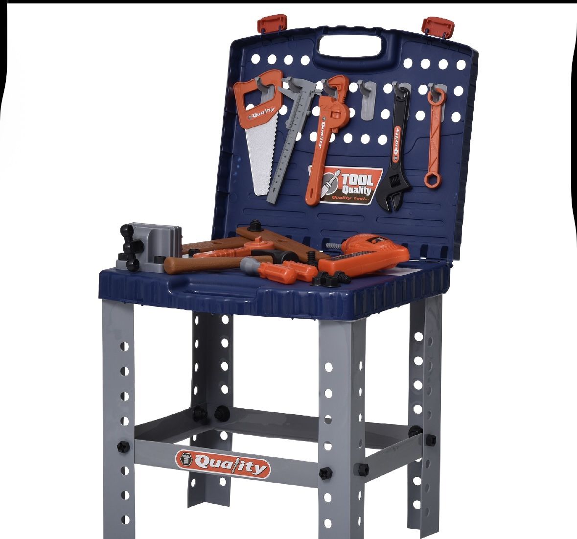 68 Pcs Kids Tool Bench, Foldable Pretend Workbench Toy Tool Set, Power Tools Workshop with Electric Drill for Toddler 3 to 6 Years Old