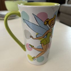 Tinker Bell mug, 6 inches tall, mint condition