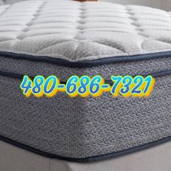 Queen Size Plush Pillow Top Bed Set 