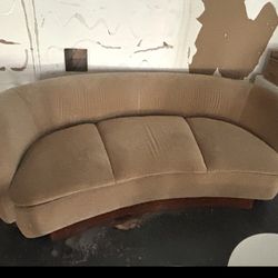 Muir 90” Camel Velvet Curved Sofa