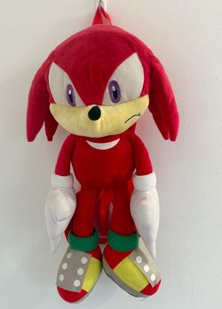 Toys-Sonic the hedgehog knuckles plush backpack