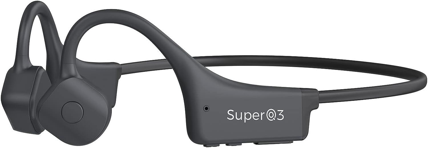 Wireless Bone Conduction Bluetooth Sports Headphones with Qualcomm 3024 Chip, Built-in Mic, IP68 Waterproof Open Ear Headset for Running