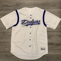 Los Angeles Dodgers MAJOR LEAGUE BASEBALL True Fan White Jersey Size L #800