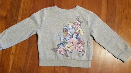 Disney Princesses Kids Size 5 Gray Sweatshirt
