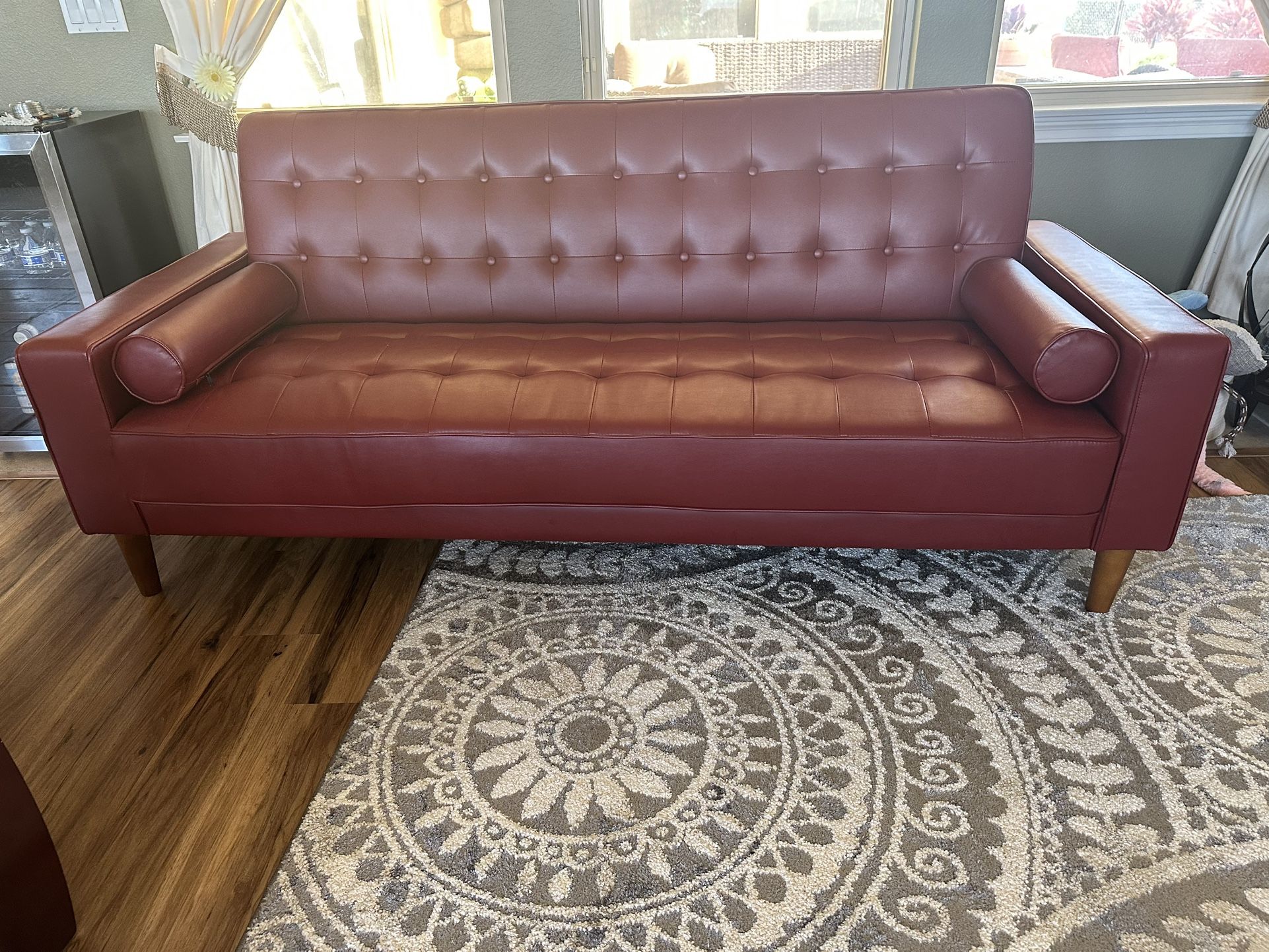 Red Couch - Fold Out For Sleeping