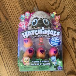HATCHIMALS Colleggtibles 4 - Pack + Bonus - Brand New