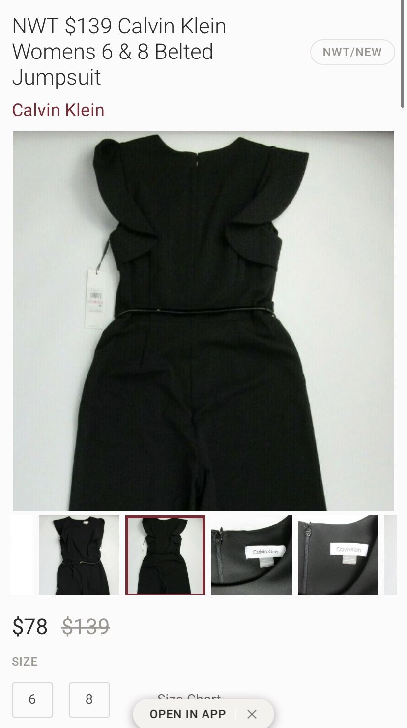 Calvin Klein One Piece Jumpsuit