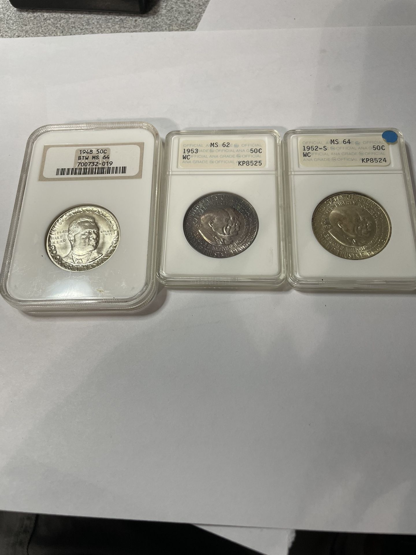 Silver Commemorative Half Dollars 1952