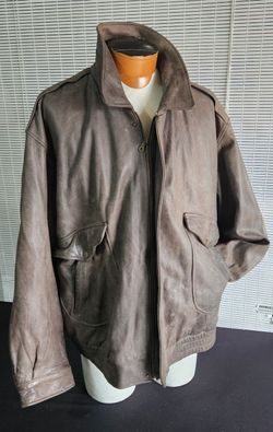 Vintage Genuine Leather St. John's Bay Quilt Lined Jacket