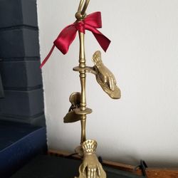 Vintage Brass Towel, Letter, Hand Holder