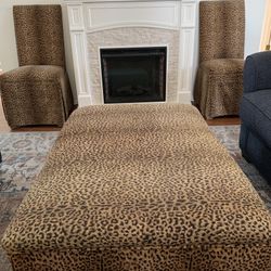 Ballard Designs Parson Chairs, Ottoman  $300 Or. B/O