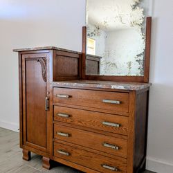 Antique Belgian Art Deco Dresser/Vanity