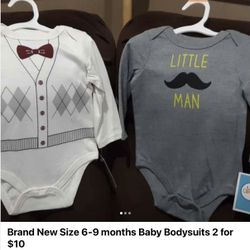 2 Brand New Size 0-6 Mos. Baby Suit