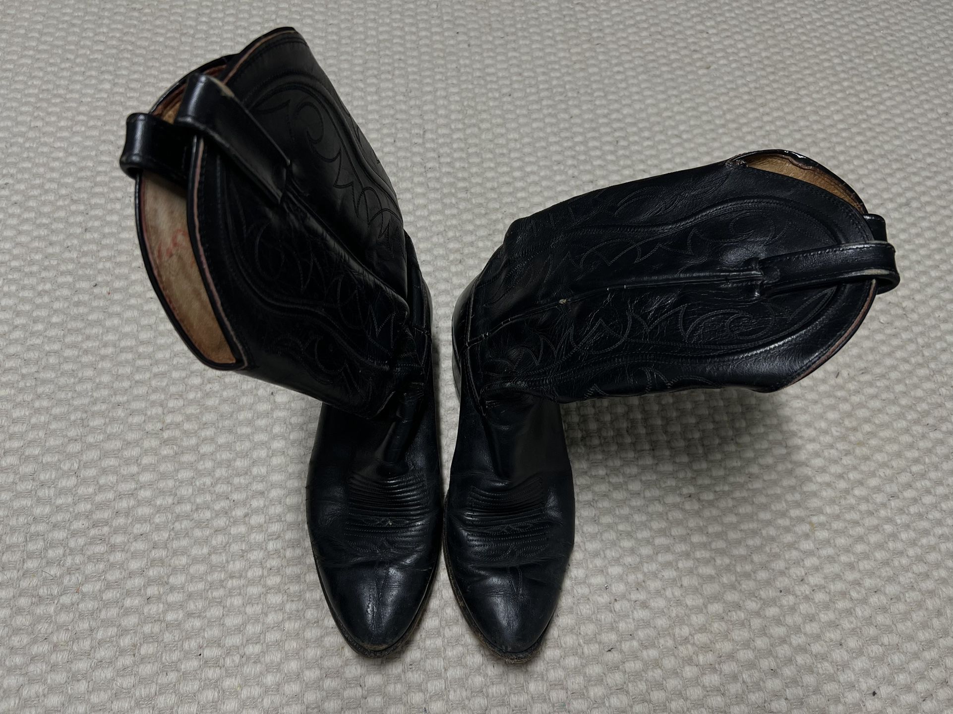 Vintage Black Cowboy Boots