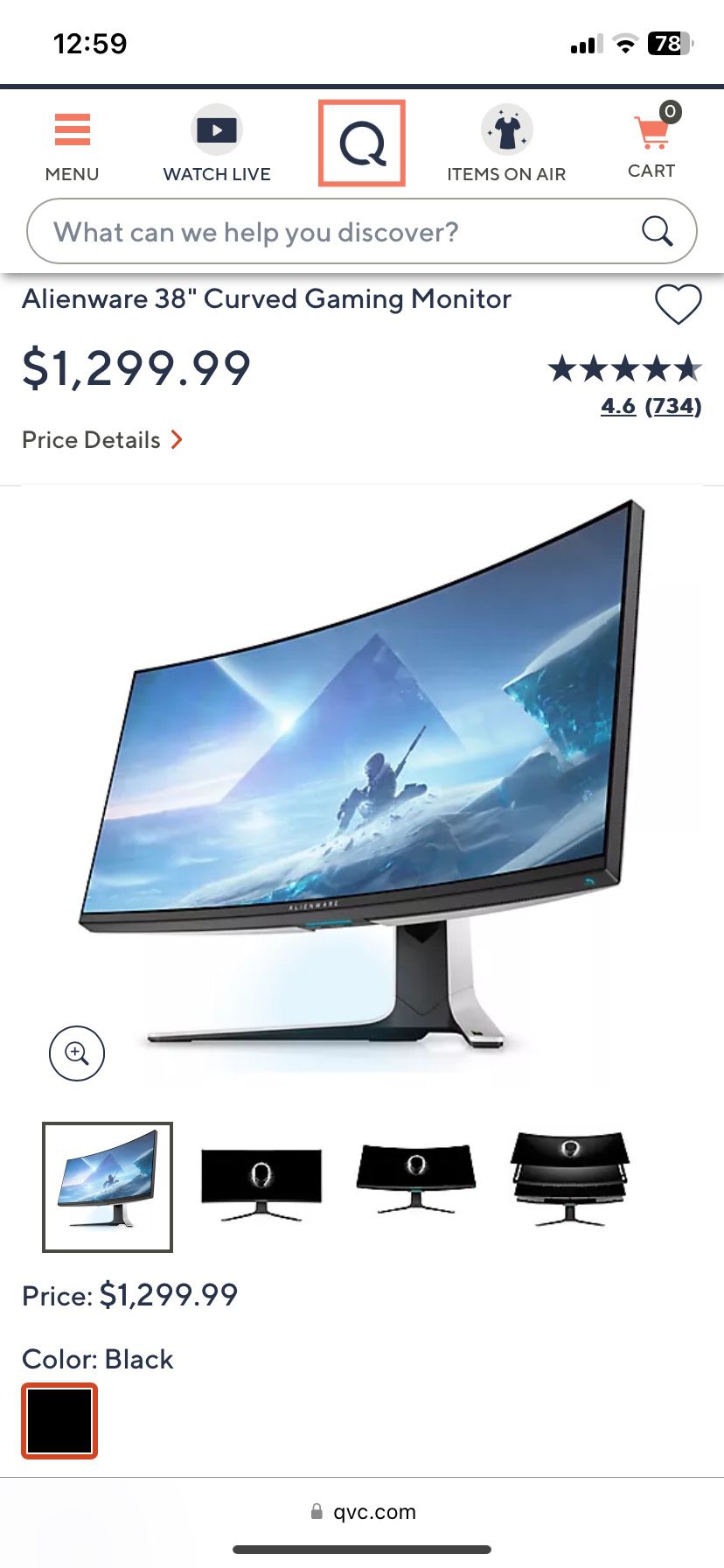 Alienware 38” Curved Gaming Monitor 