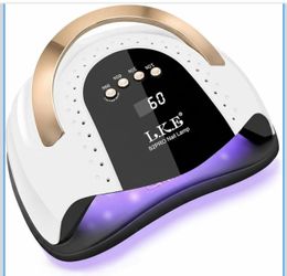 UV LED Nail Lamp, LKE Nail Dryer for Gel Polish, 4 Timers UV Nail Lamp Professional Nail Light, 57Pcs Lamp Beads and Automatic Sensor(White)