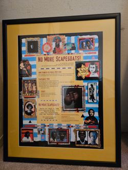 No More Scapegoats 1998 Framed Exhibition Poster